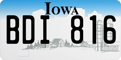IA license plate BDI816