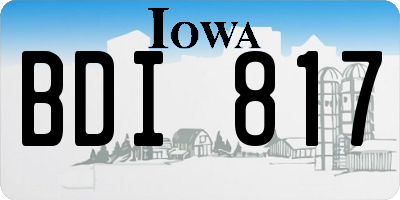 IA license plate BDI817