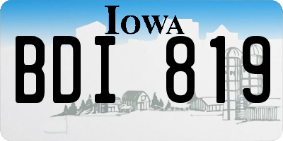 IA license plate BDI819
