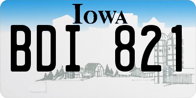 IA license plate BDI821