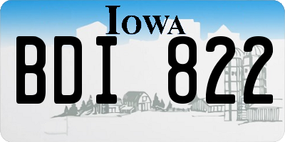IA license plate BDI822