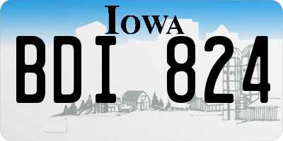 IA license plate BDI824
