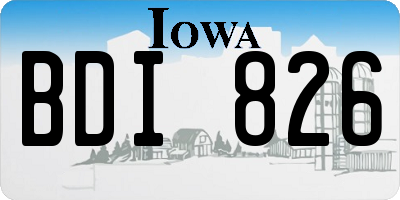 IA license plate BDI826