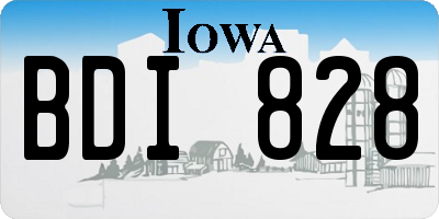 IA license plate BDI828