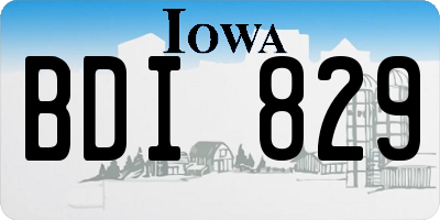 IA license plate BDI829