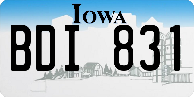 IA license plate BDI831