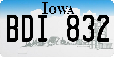 IA license plate BDI832