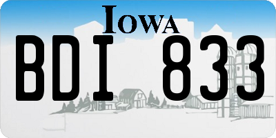 IA license plate BDI833