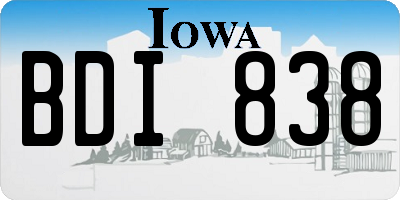 IA license plate BDI838