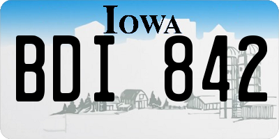 IA license plate BDI842