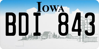IA license plate BDI843