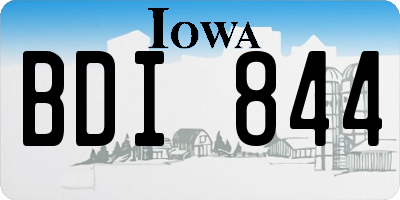 IA license plate BDI844