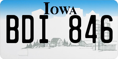 IA license plate BDI846