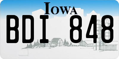 IA license plate BDI848
