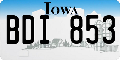 IA license plate BDI853