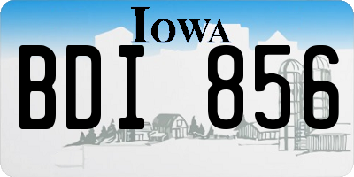 IA license plate BDI856