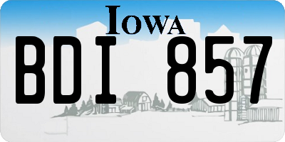 IA license plate BDI857