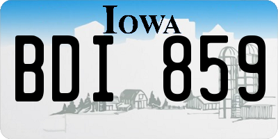 IA license plate BDI859