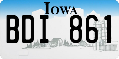 IA license plate BDI861