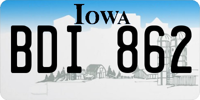 IA license plate BDI862