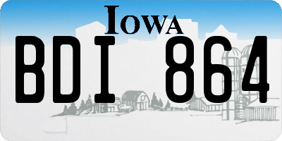IA license plate BDI864