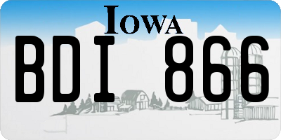 IA license plate BDI866