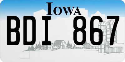 IA license plate BDI867