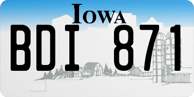 IA license plate BDI871