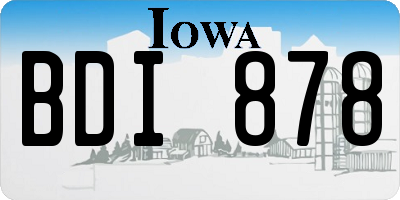 IA license plate BDI878