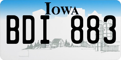 IA license plate BDI883