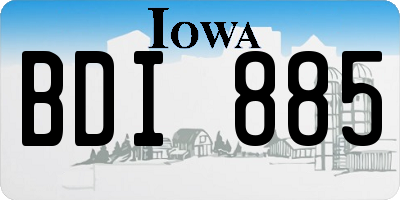 IA license plate BDI885