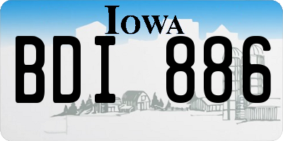 IA license plate BDI886