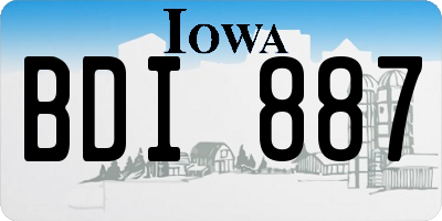 IA license plate BDI887