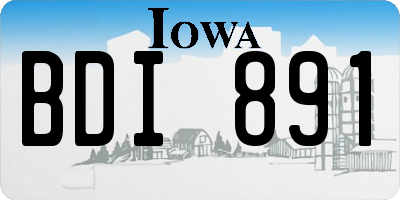 IA license plate BDI891