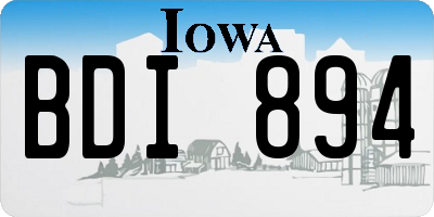 IA license plate BDI894