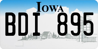 IA license plate BDI895