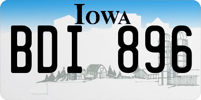 IA license plate BDI896