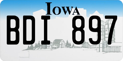 IA license plate BDI897