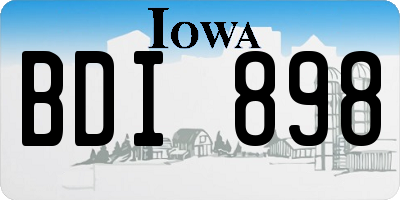 IA license plate BDI898