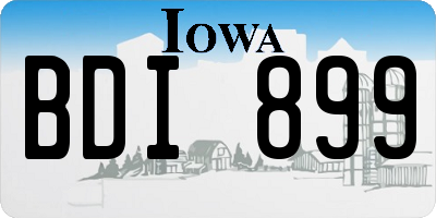 IA license plate BDI899