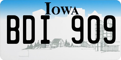 IA license plate BDI909
