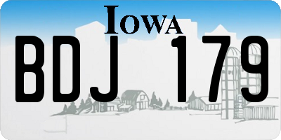 IA license plate BDJ179