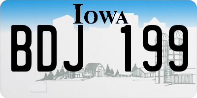 IA license plate BDJ199