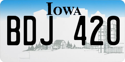 IA license plate BDJ420