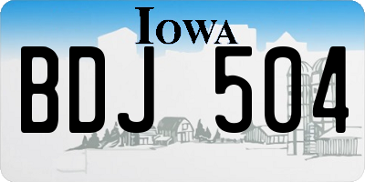 IA license plate BDJ504