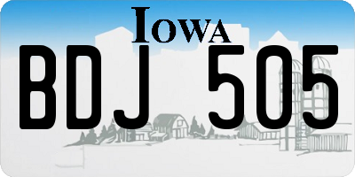 IA license plate BDJ505