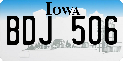 IA license plate BDJ506