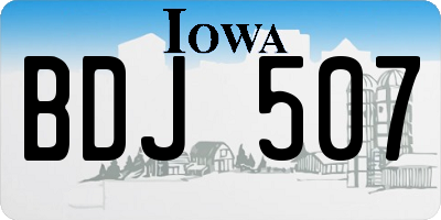 IA license plate BDJ507