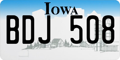 IA license plate BDJ508