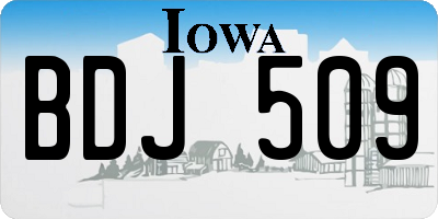 IA license plate BDJ509
